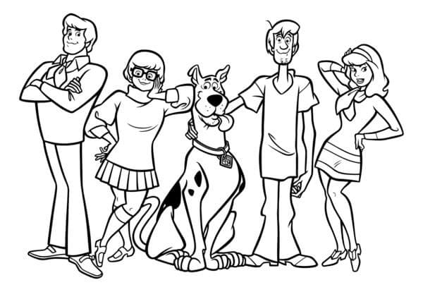 Mahtava Scooby Doo ja ystävät Värityskuva