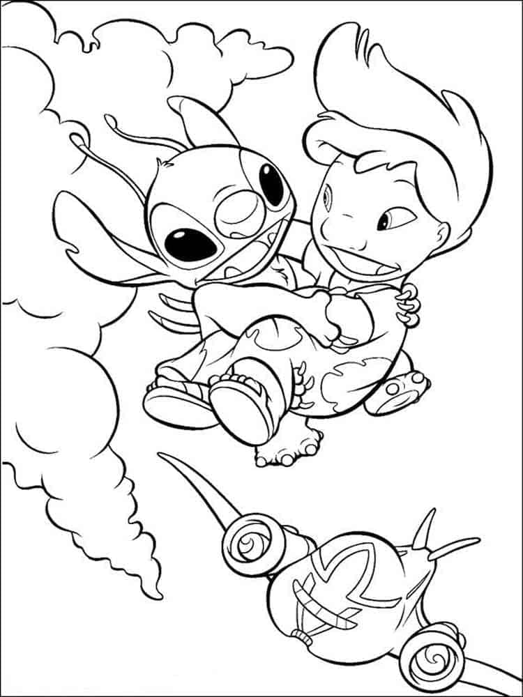 Lilo ja Stitch coloring page