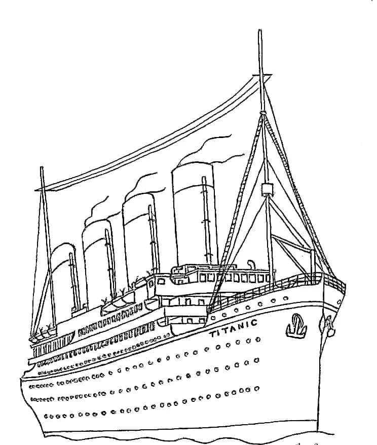 Titanic ilmainen Värityskuva