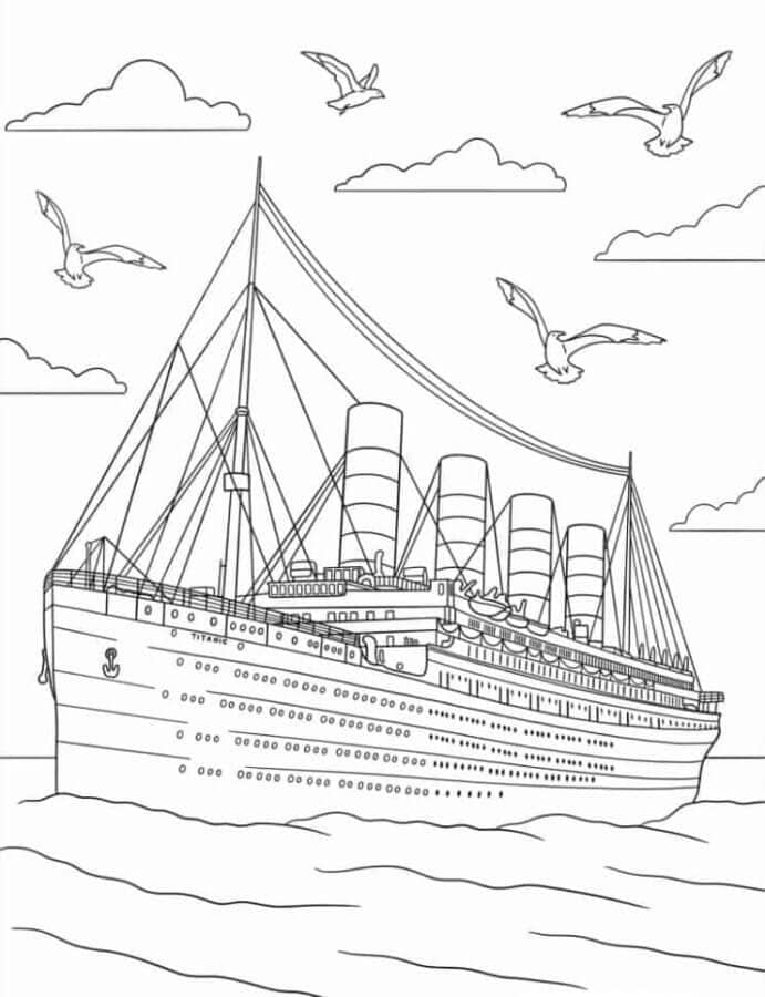 Titanic coloring page