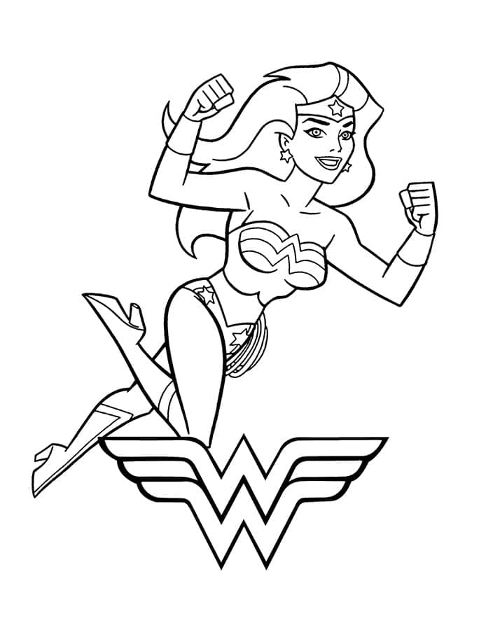 Viileä Wonder Woman Värityskuva