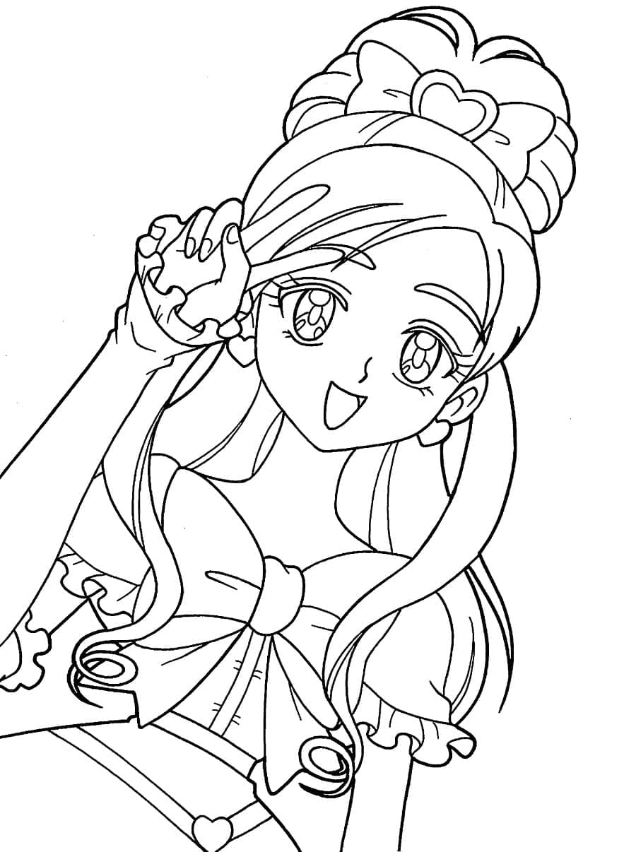 Anime Glitter Force Girl Värityskuva