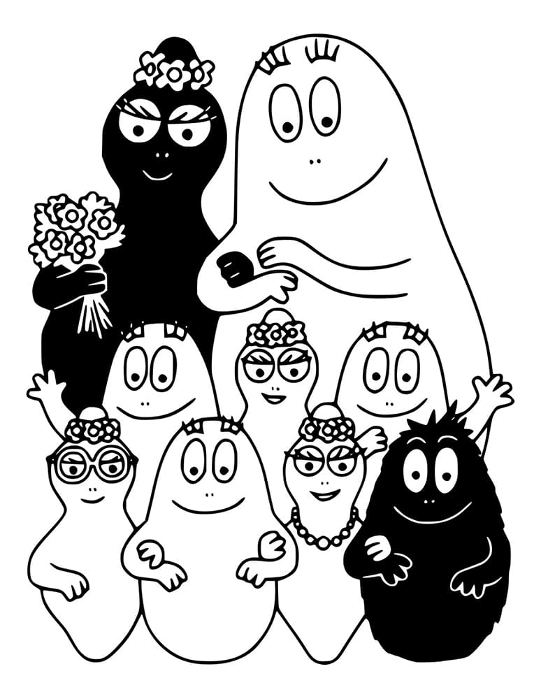 Barbapan perhe Värityskuva