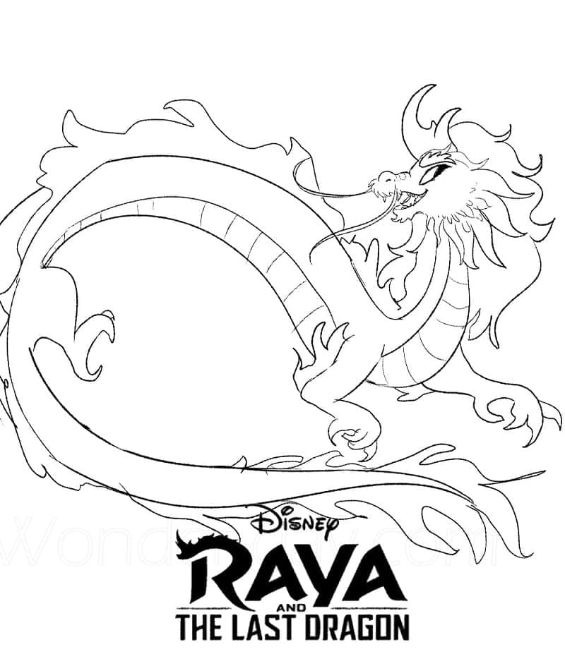 Disney Raya ja viimeinen lohikäärme Värityskuva