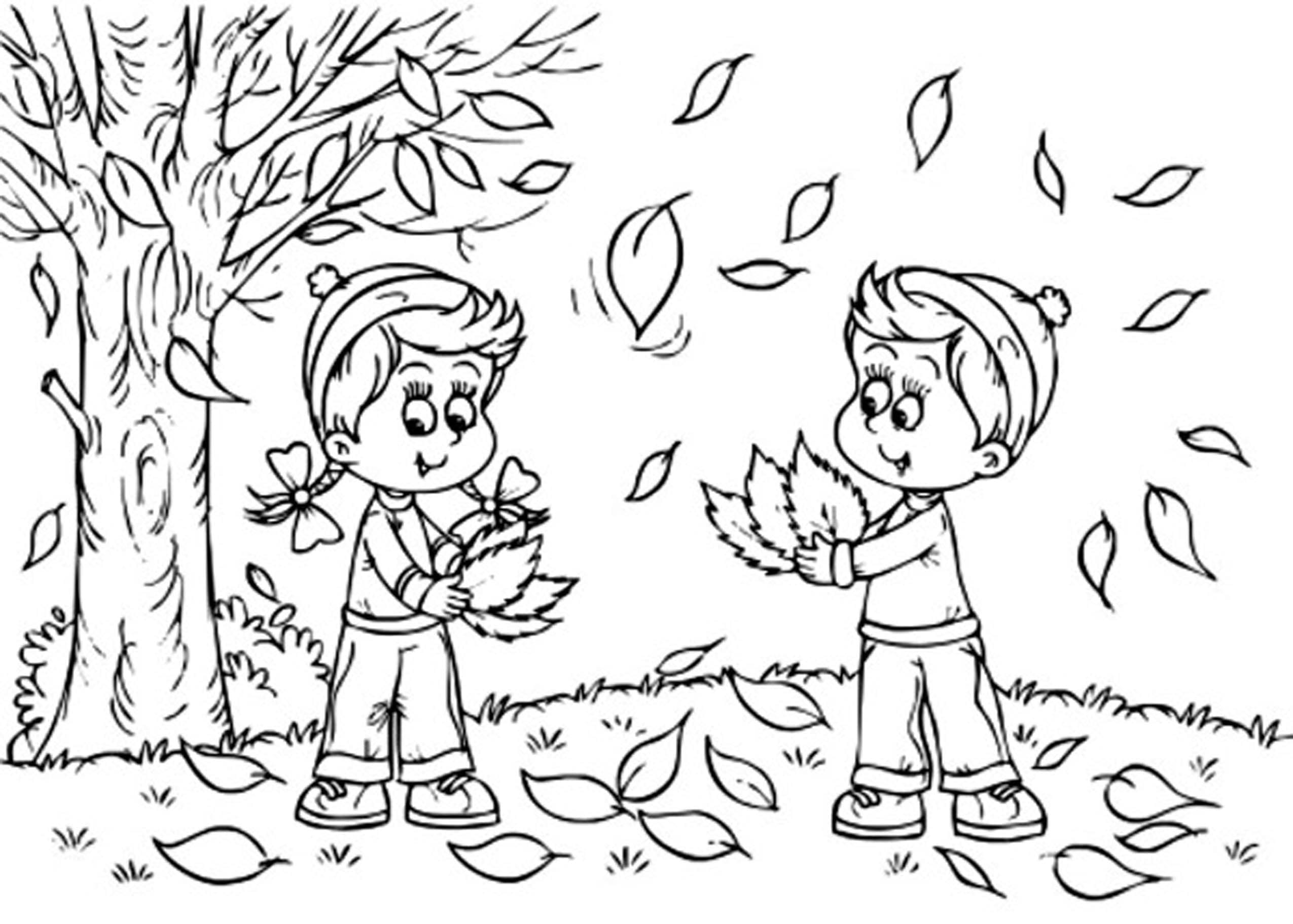 Syksy coloring page