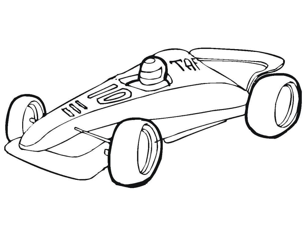 Kilpa-auto numero 10 Värityskuva
