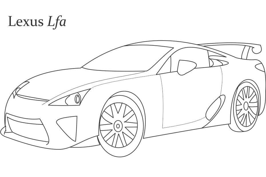 Lexus Lfa kilpa-auto Värityskuva