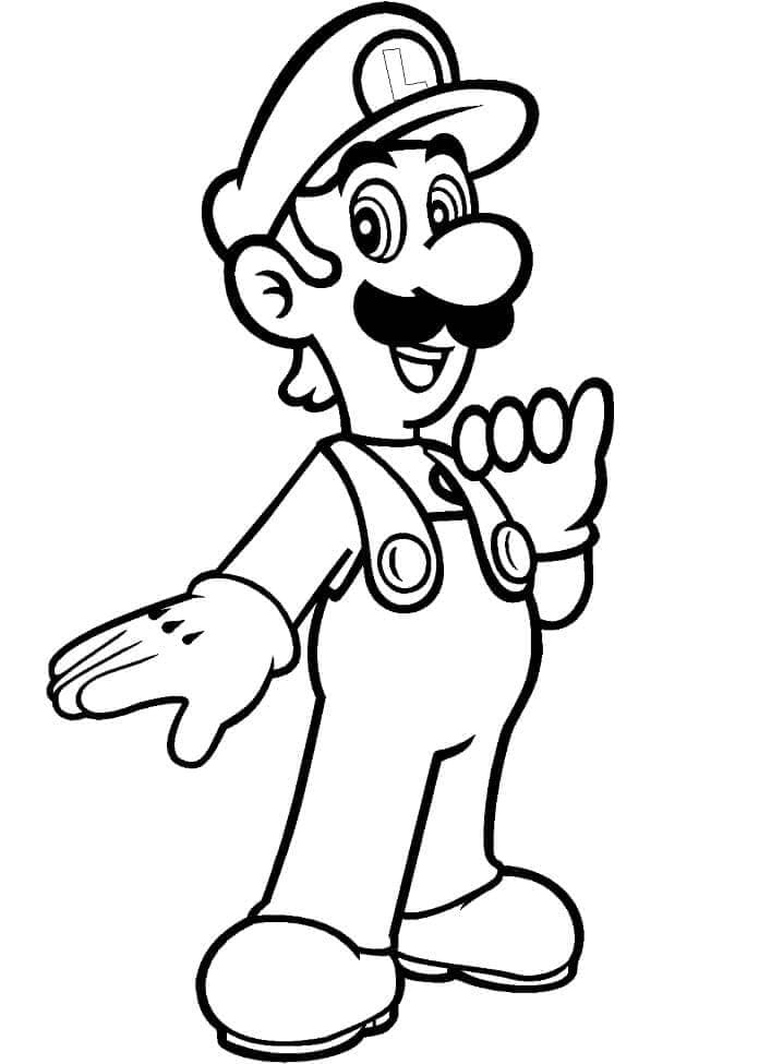 Luigi Mario Bros Värityskuva