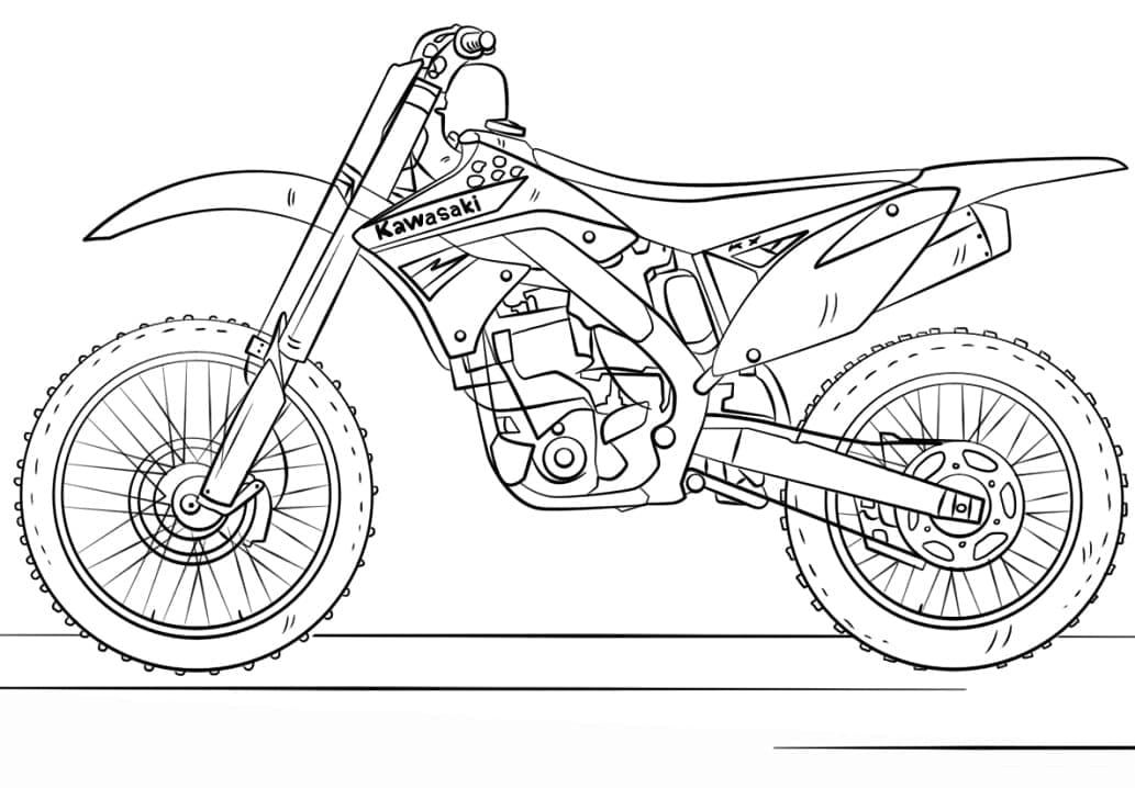 Moottoripyörä Kawasaki Värityskuva