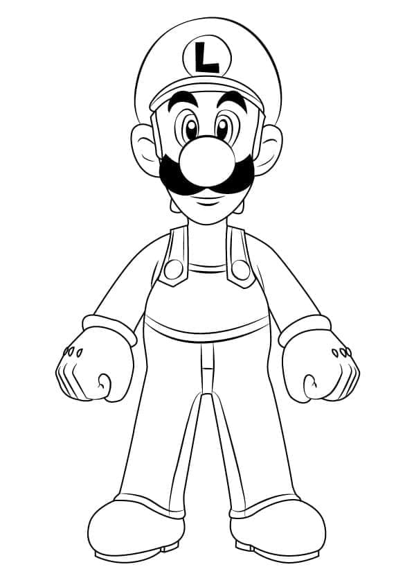 Luigi coloring page