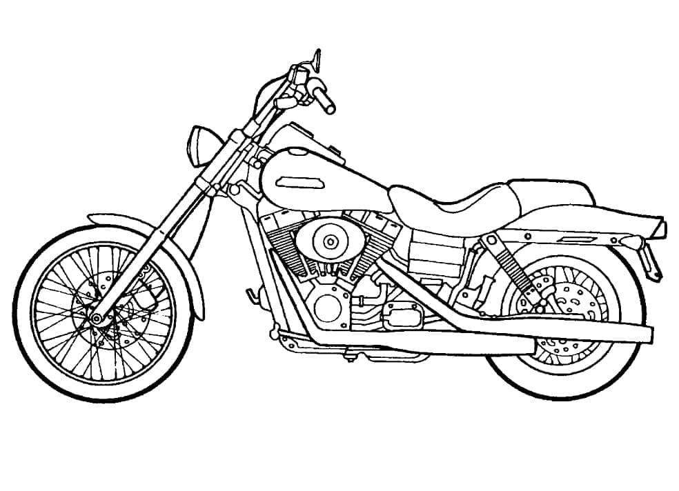 Moottoripyörä coloring page