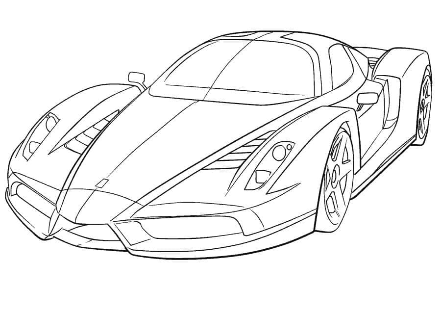 Kilpa-auto coloring page