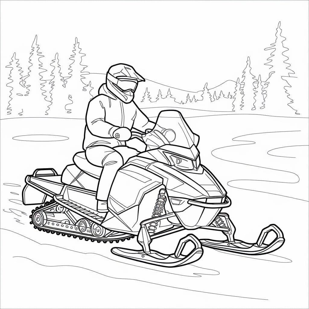 Moottorikelkka coloring page