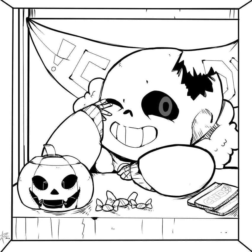 Halloween Sans Värityskuva