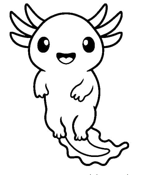 Axolotl coloring page