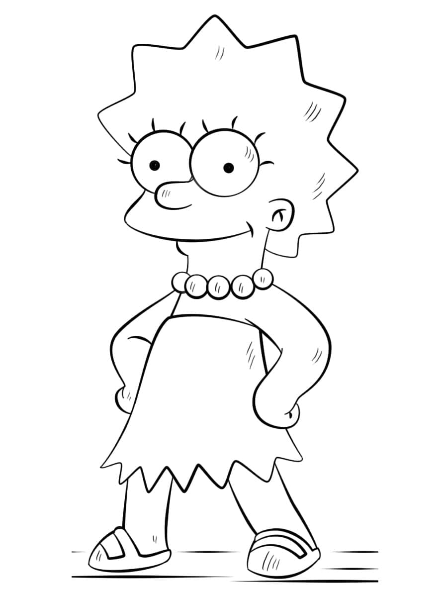 Lisa Simpson Simpsoneista Värityskuva