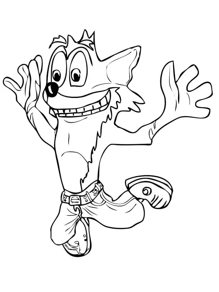 Crash Bandicoot coloring page