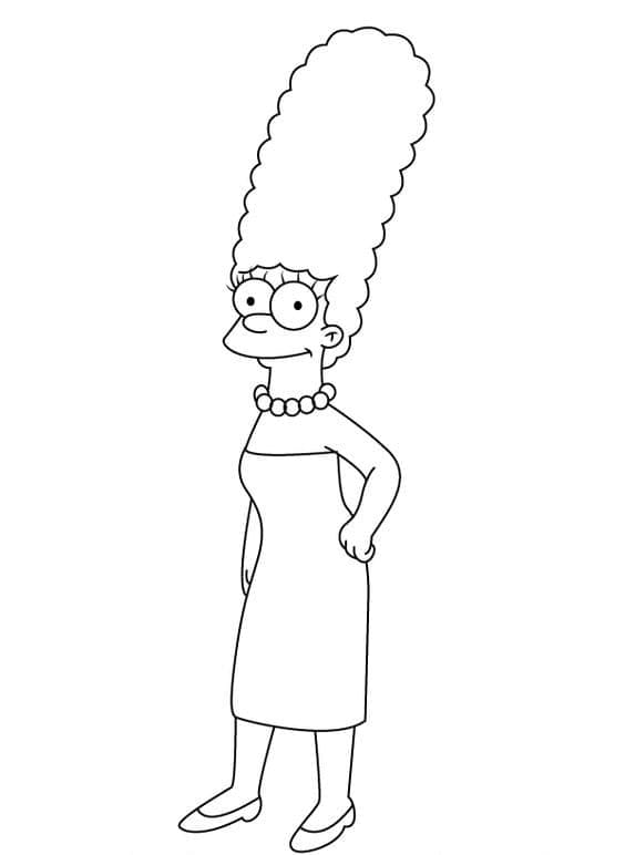 Marge Simpson Simpsoneista Värityskuva