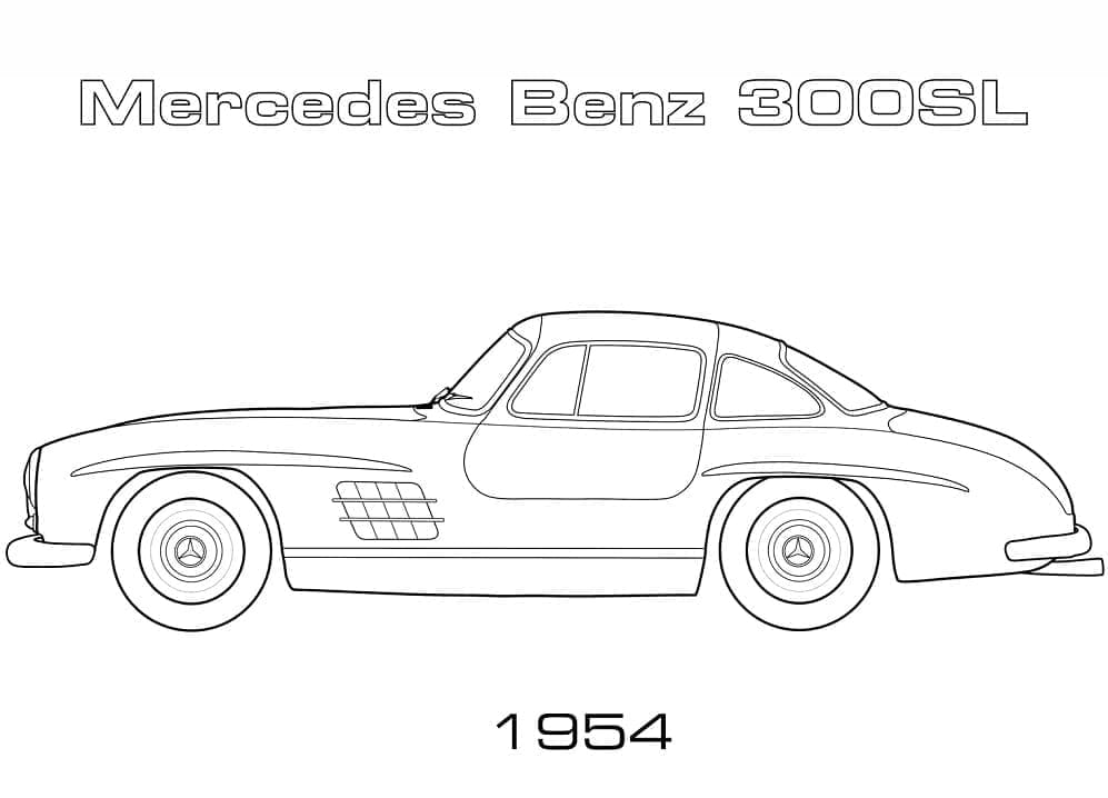 Mercedes Benz 300 SL Värityskuva