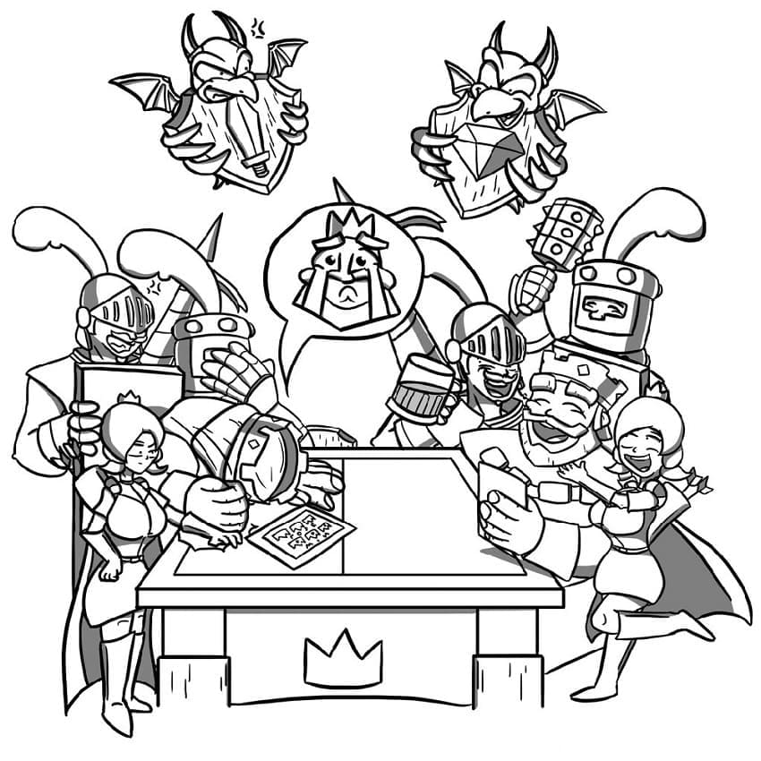 Clash Royale coloring page