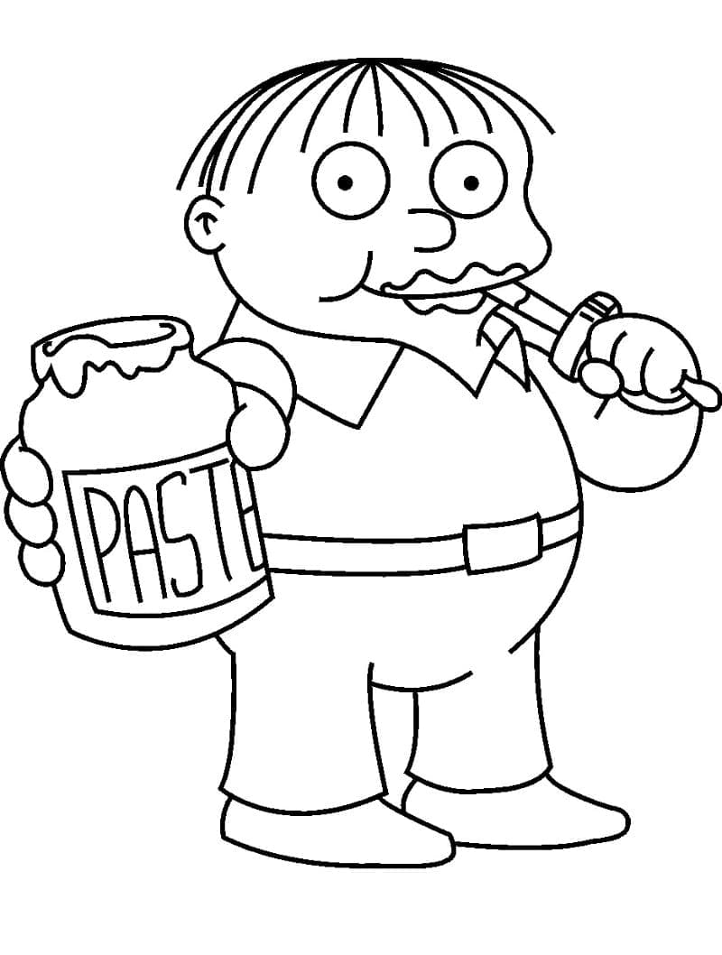 Ralph Wiggum Simpsoneista Värityskuva