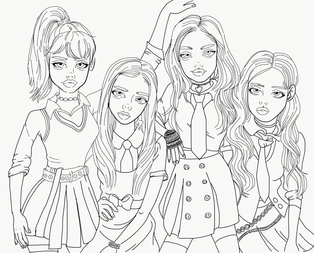 Blackpink coloring page