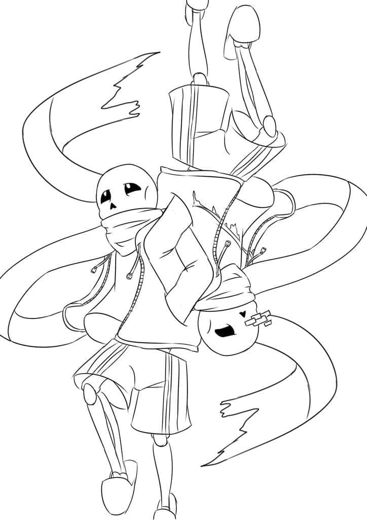 Sans coloring page