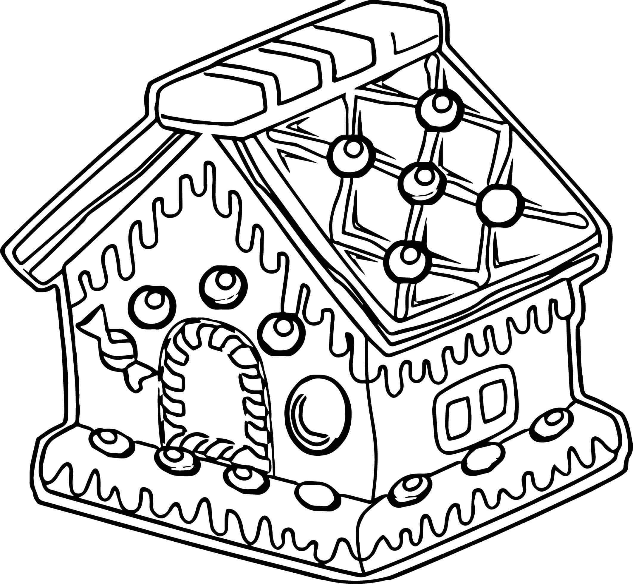 Piparkakkutalo coloring page