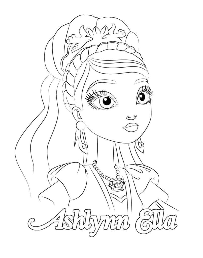 Ashlynn Ella elokuvassa Ever After High Värityskuva