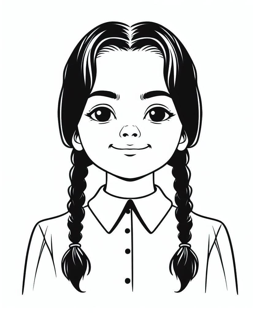 Erittäin söpö Wednesday Addams Värityskuva