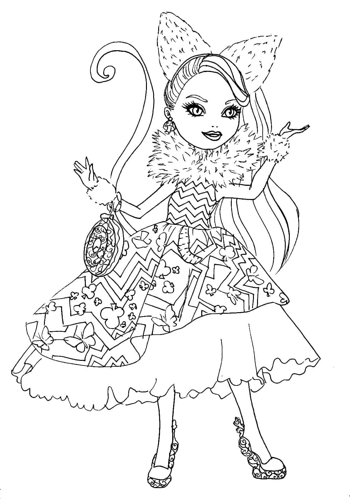 Ever After High lapsille Värityskuva