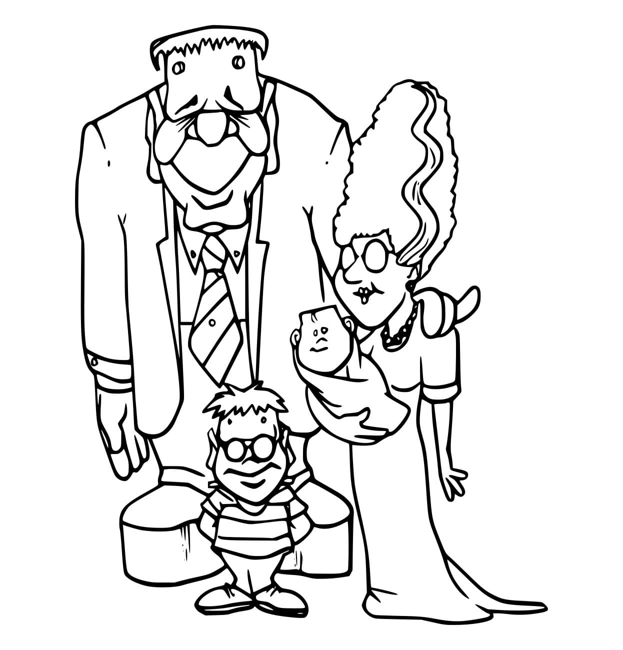 Frankenstein coloring page