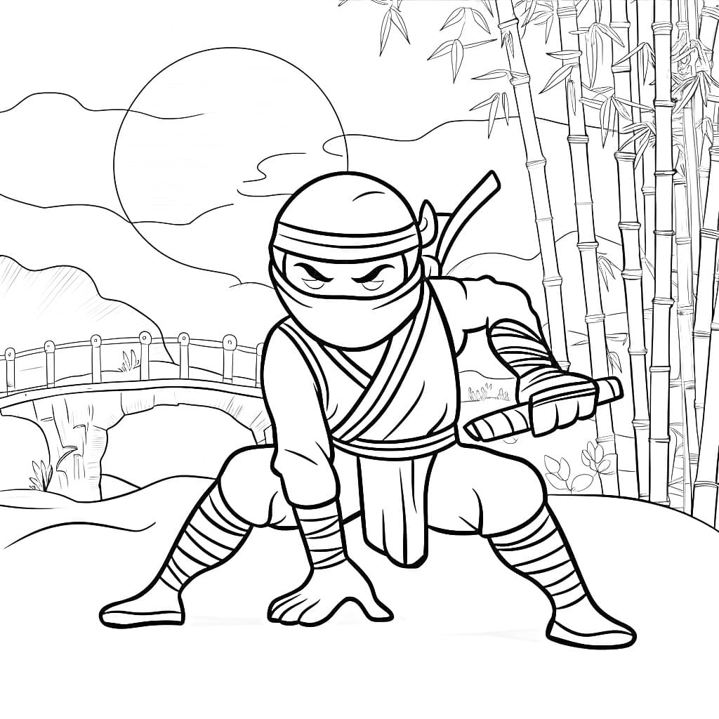 Ninja coloring page