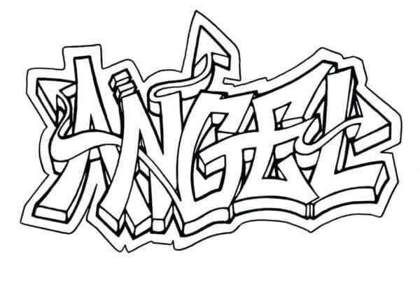 Graffiti coloring page