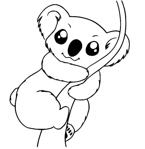 Kawaii Koala Värityskuva