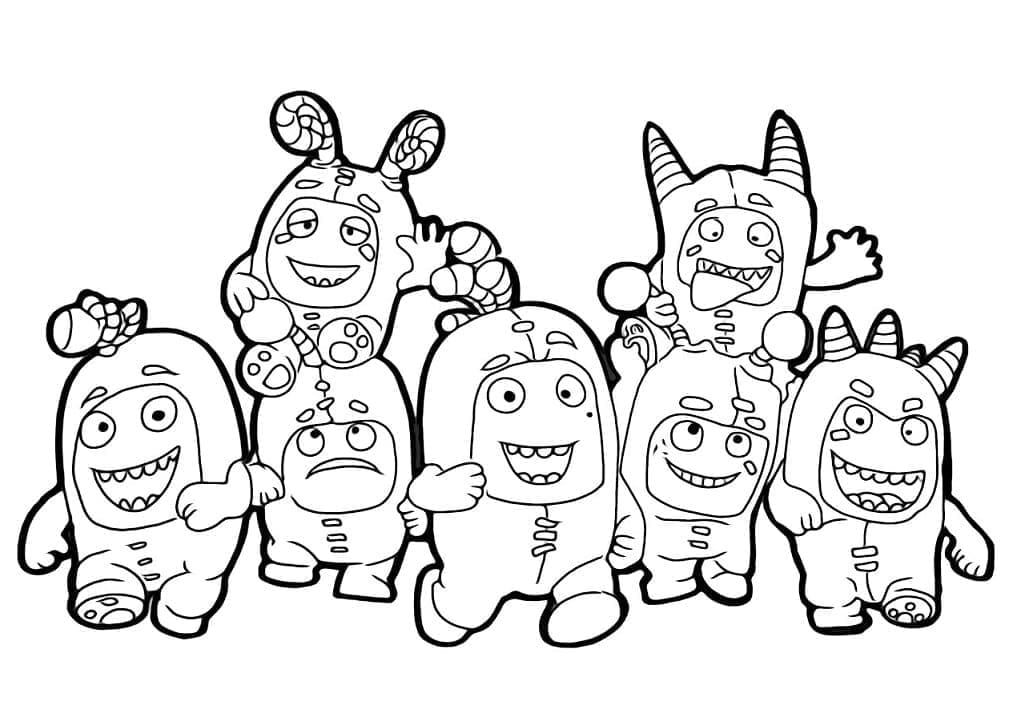 Oddbods coloring page