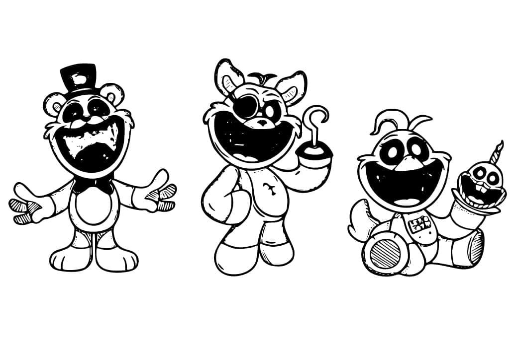 Smiling Critters FNAF Värityskuva