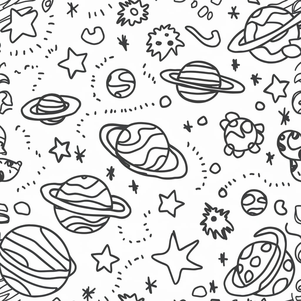 Avaruus coloring page