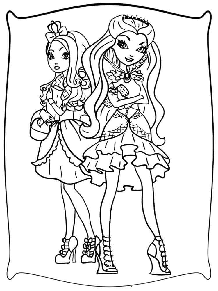 Tyttö Ever After High kuva Värityskuva