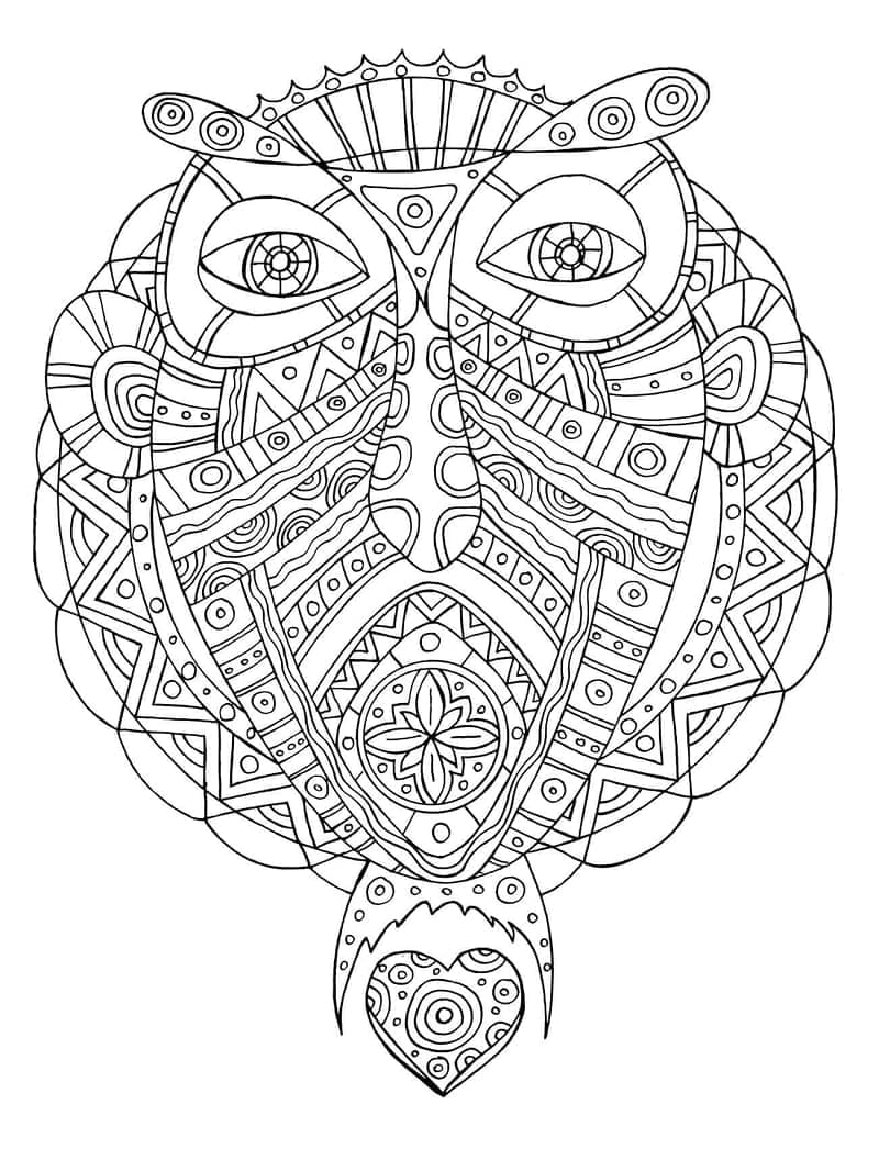 Zentangle coloring page