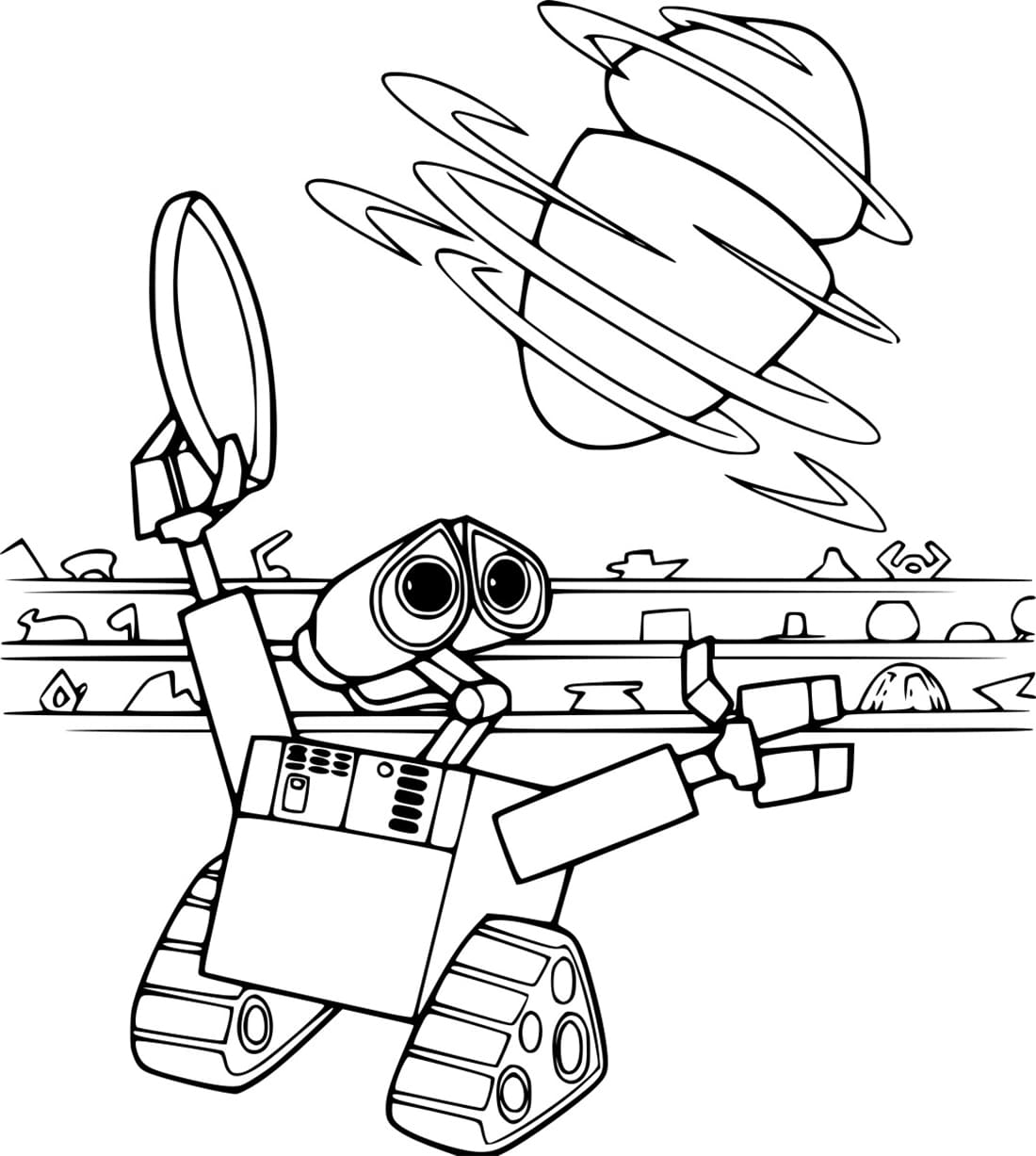 Wall-E coloring page