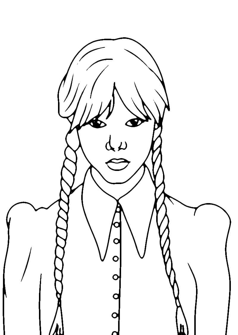 Wednesday coloring page