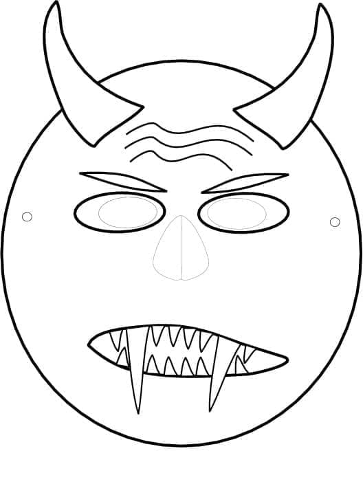 Halloween-naamiot coloring page