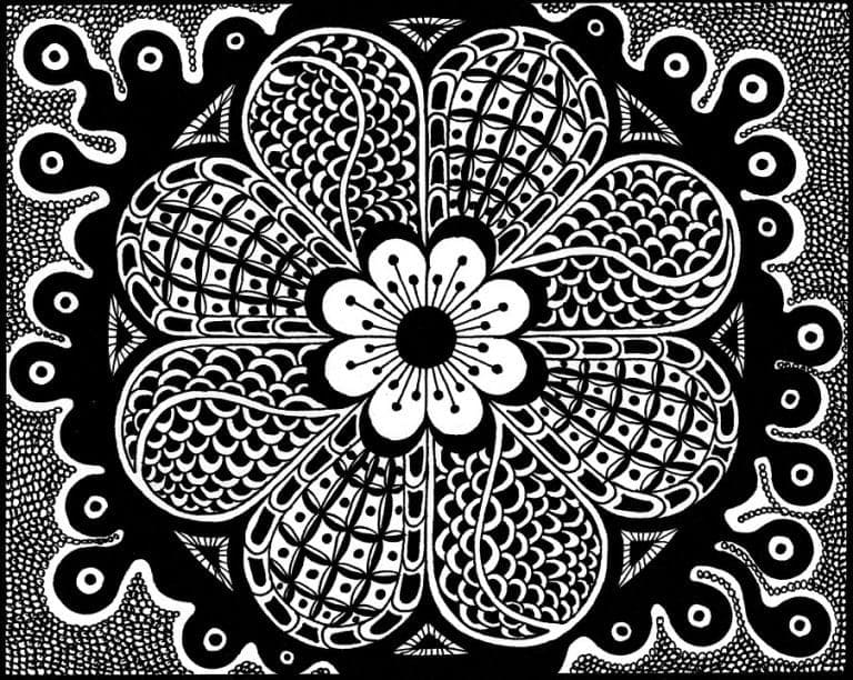 Zentangle ilmainen Värityskuva