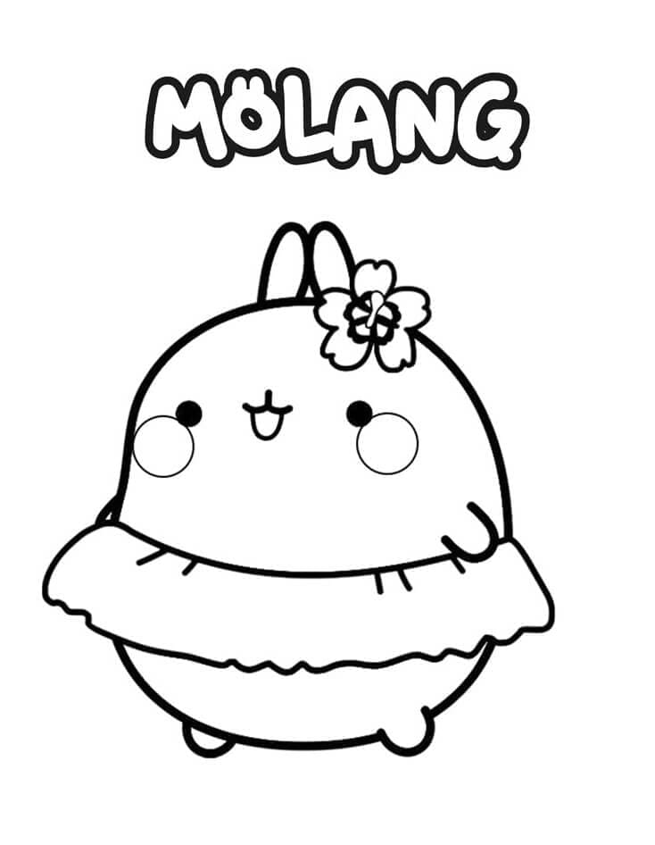 Molang Balerina Värityskuva