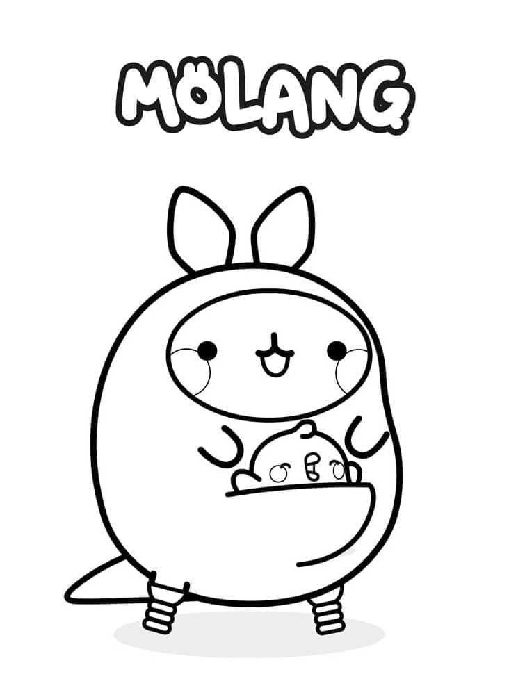 Molang-kenguru Värityskuva