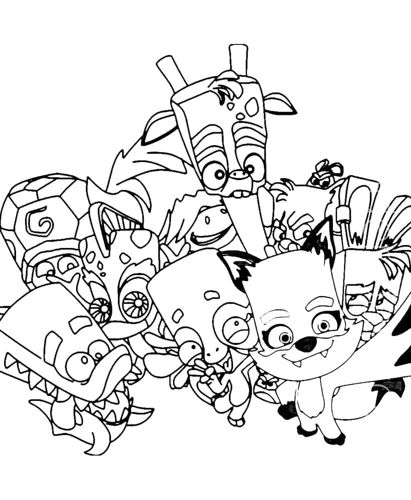 Zooba coloring page