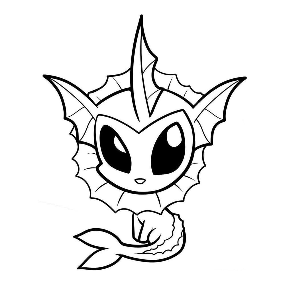 Chibi Vaporeon Värityskuva