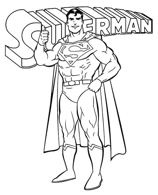 Coloriage Superman Värityskuva