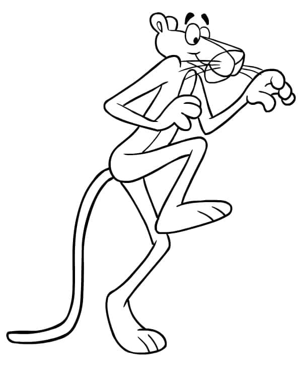 Vaaleanpunainen Pantteri coloring page